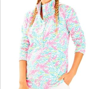 Lilly Pulitzer Captain Pop Up Lobstah Pull Over